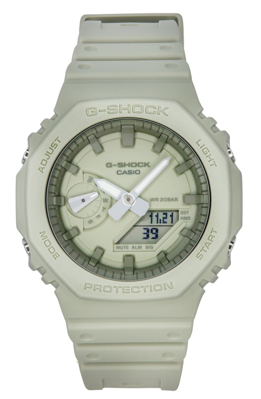 Casio G-Shock Natural Color Series Analog Digital Resin Strap Cream Dial Quartz GA-2100NC-3A 200M Men's Watch