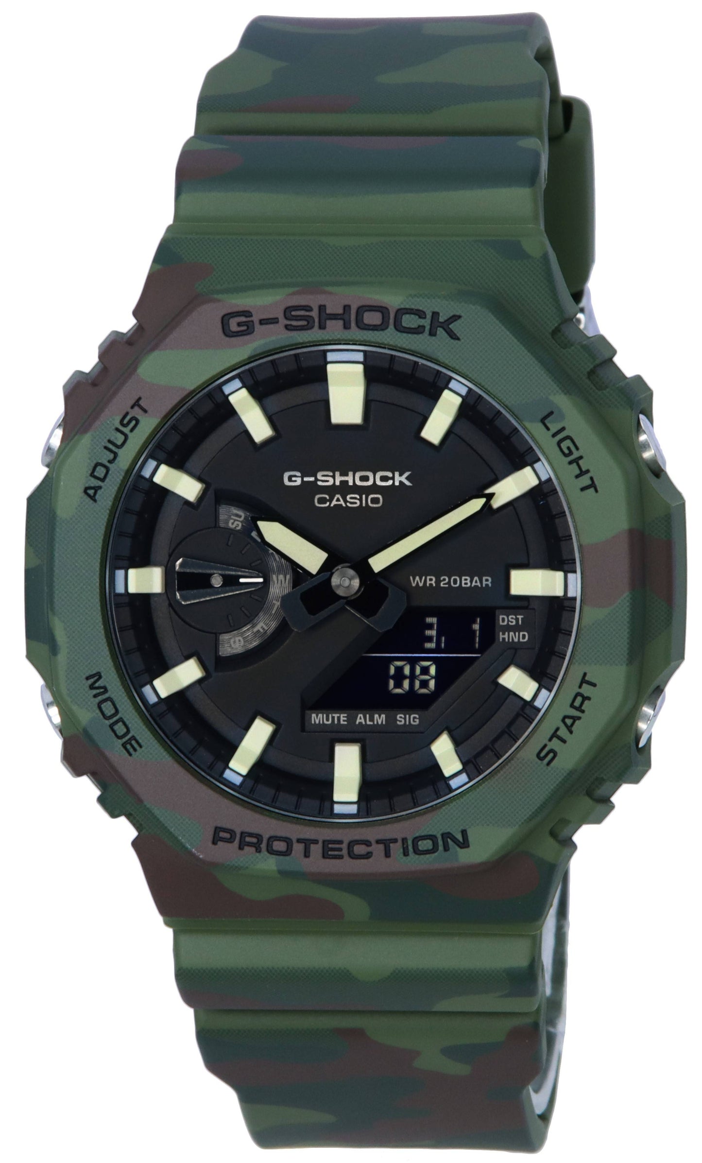 Casio G-Shock Analog Digital Quartz GAE-2100WE-3A GAE2100WE-3 200M Men's Watch With Bezel And Band Sets