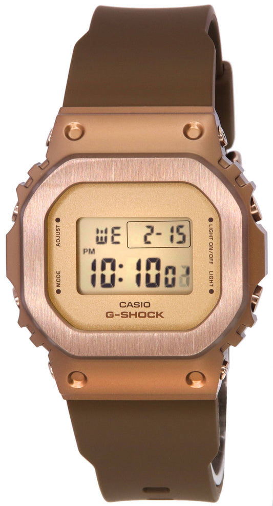 Casio G-Shock Digital Metal Clad Bronze Dial Quartz GM-S5600BR-5 GMS5600BR-5 200M Women's Watch