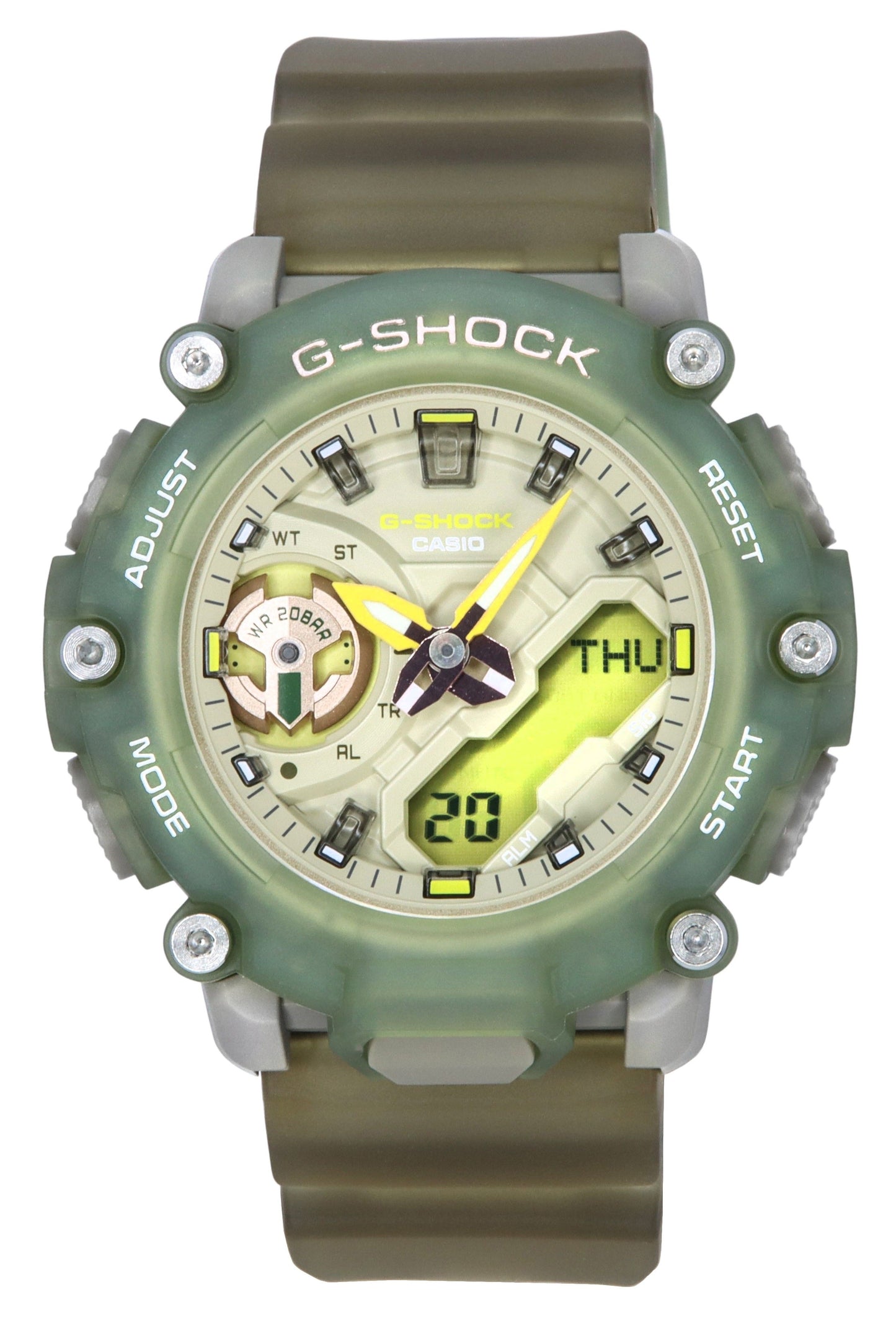 Casio G-Shock Analog Digital Translucent Resin Strap Quartz GMA-S2200PE-3A 200M Women's Watch