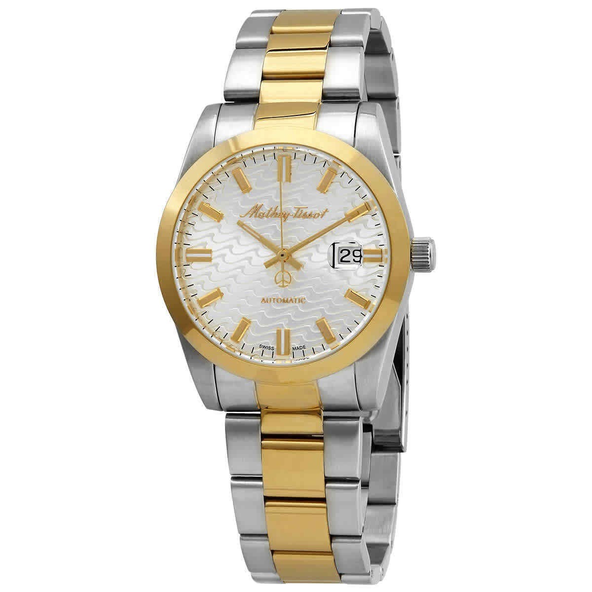 Mathey-Tissot Mathy I Two Tone Stainless Steel White Dial Automatic H1450ATBI Men's Watch