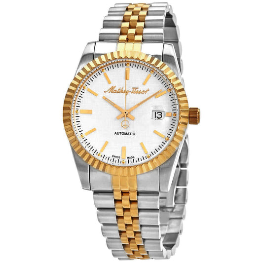 Mathey-Tissot Mathy III Automatic Two Tone Stainless Steel White Dial H1810ATBI Men's Watch