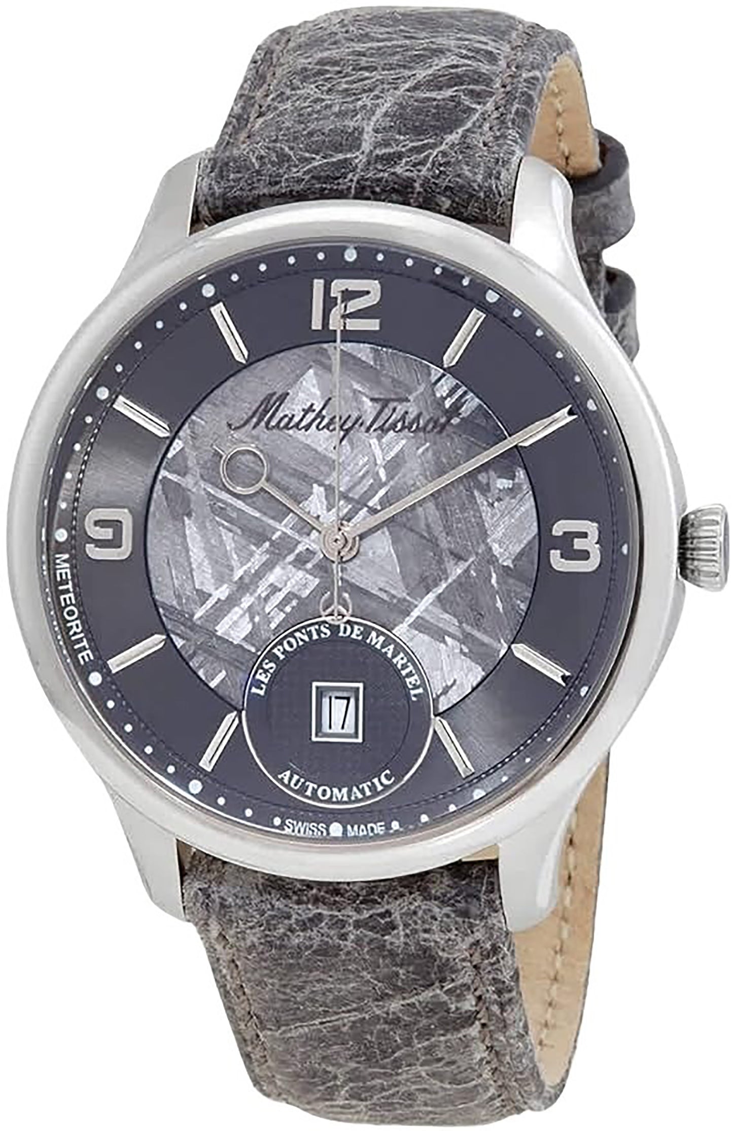 Mathey-Tissot Edmond Limited Edition Leather Strap Grey Dial Automatic H1886META Men's Watch