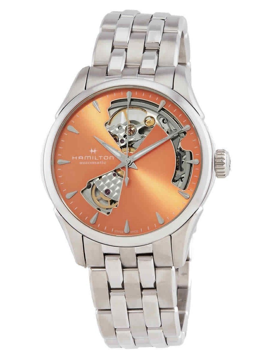 Hamilton Jazzmaster Stainless Steel Apricot Open Heart Dial Automatic H32215100 Women's Watch