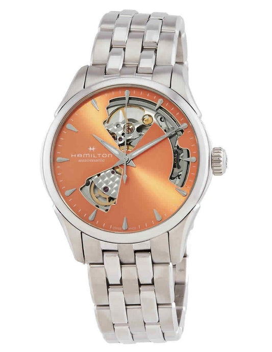 Hamilton Jazzmaster Stainless Steel Apricot Open Heart Dial Automatic H32215100 Women's Watch