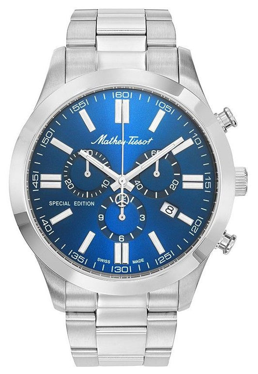 Mathey-Tissot Mathy I Jumbo Special Edition Chronograph Blue Dial Quartz H455CHABU Men's Watch