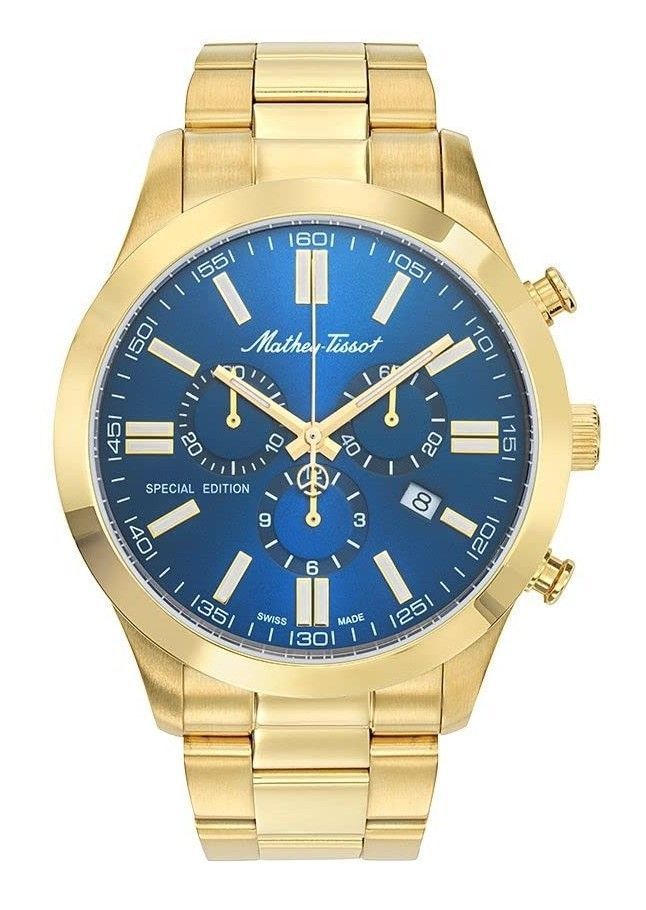 Mathey-Tissot Mathy I Jumbo Special Edition Chronograph Blue Dial Quartz H455CHPBU Men's Watch