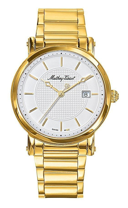 Mathey-Tissot City Metal Gold Tone Stainless Steel White Dial Quartz H611251MPI Women's Watch