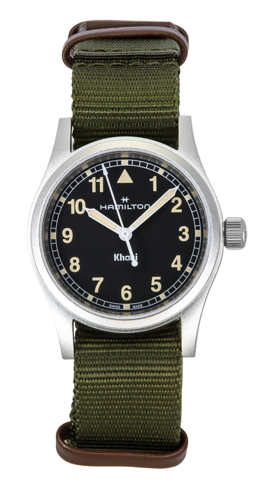 Hamilton Khaki Field Textile Strap Black Dial Quartz H69301930 Unisex Watch