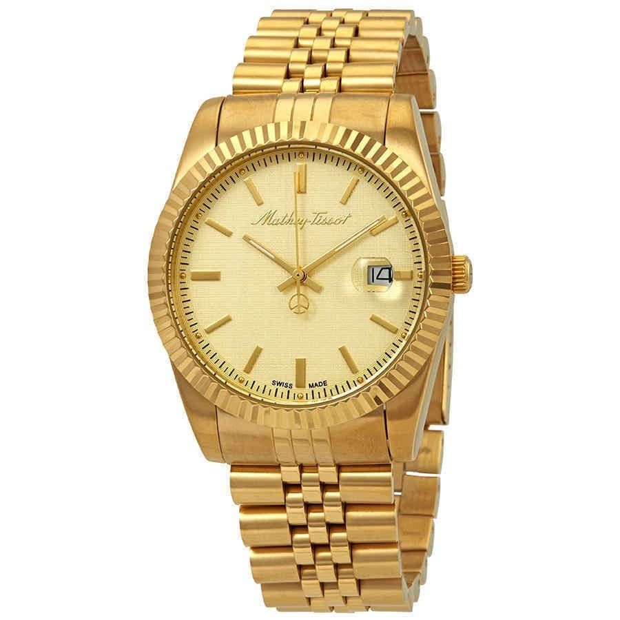 Mathey-Tissot Mathy III Gold Tone Stainless Steel Gold Dial Quartz H810PDI Men's Watch