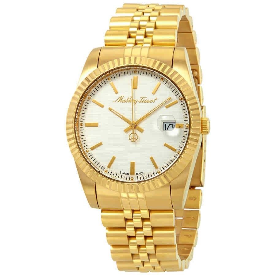 Mathey-Tissot Mathy III Gold Tone Stainless Steel White Dial Quartz H810PI Men's Watch