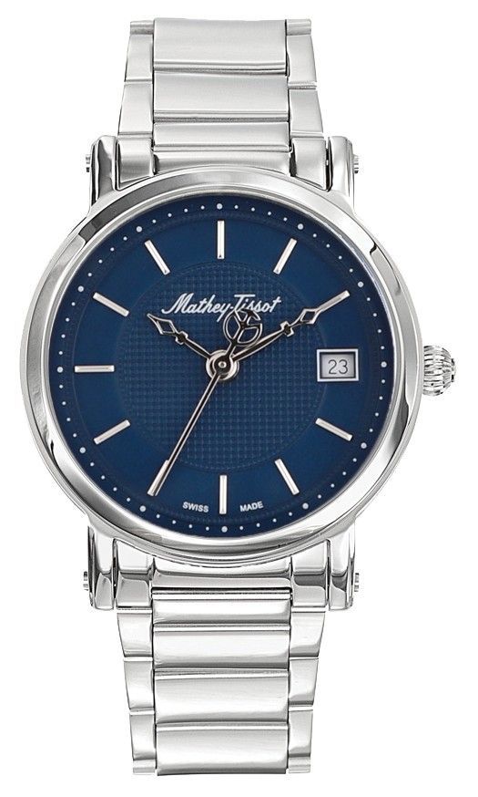 Mathey-Tissot City Metal Stainless Steel Blue Dial Quartz HB611251MABU Men's Watch