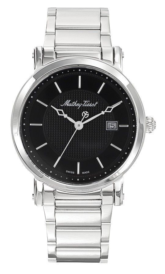 Mathey-Tissot City Metal Stainless Steel Black Dial Quartz HB611251MAN Men's Watch