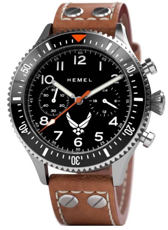 Hemel USAF Special Edition Mach Speed Black With Super-LumiNova C3 Dial Quartz HFUSAF1-02 100M Men's Watch