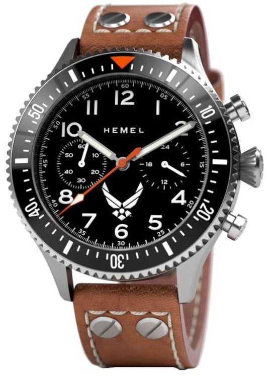 Hemel USAF Special Edition Misson Objectives Black With Super-LumiNova C3 Dial Quartz HFUSAF1-03 100M Men's Watch