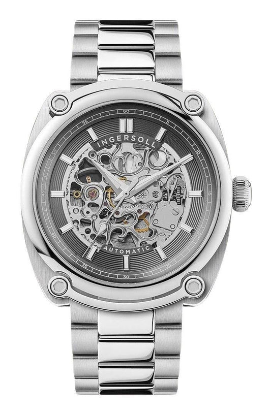 Ingersoll The Michigan Stainless Steel Grey Skeleton Dial Automatic I13304 Men's Watch