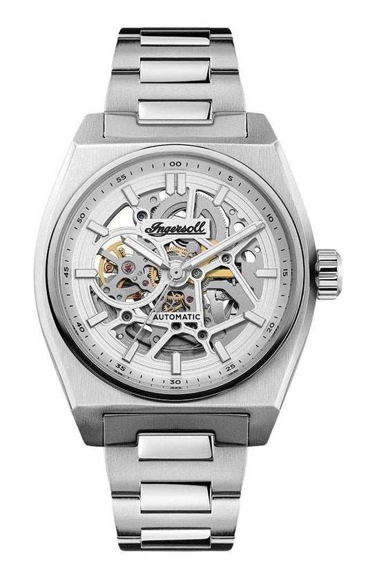 Ingersoll The Vert Stainless Steel Skeleton White Dial Automatic I14303 Men's Watch