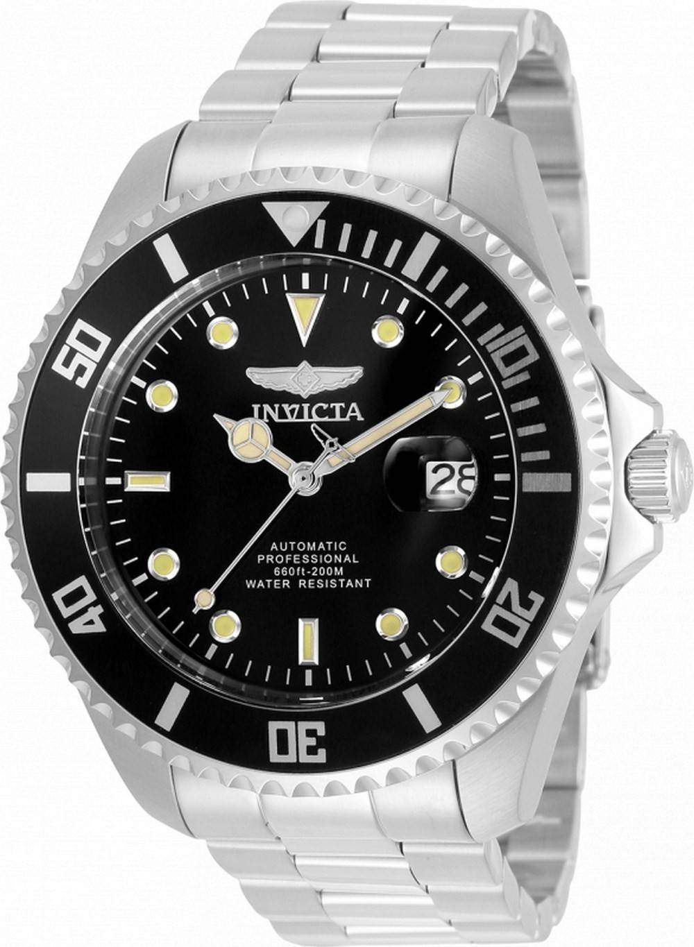 Invicta Pro Diver Black Dial Stainless Steel Automatic 35717 200M Men's Watch