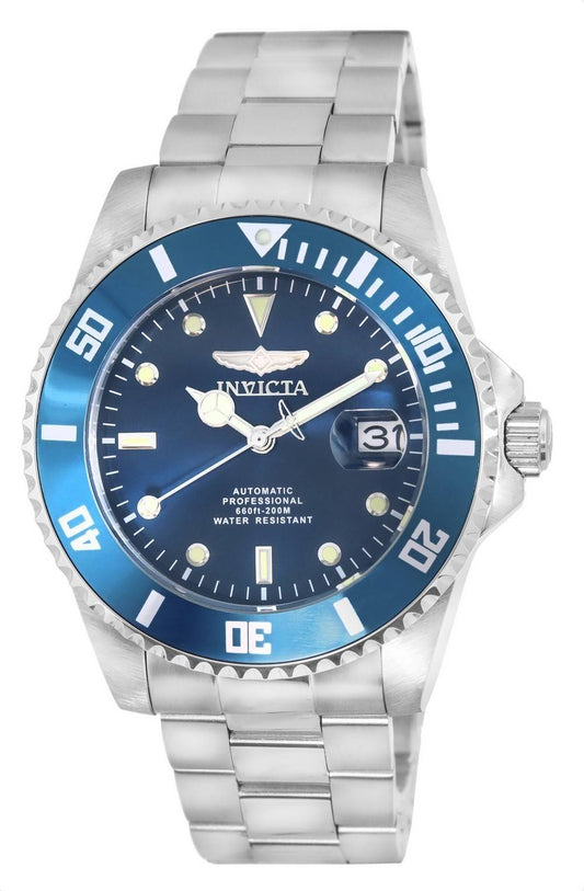 Invicta Pro Diver Stainless Steel Blue Dial Automatic Diver's 36972 200M Men's Watch