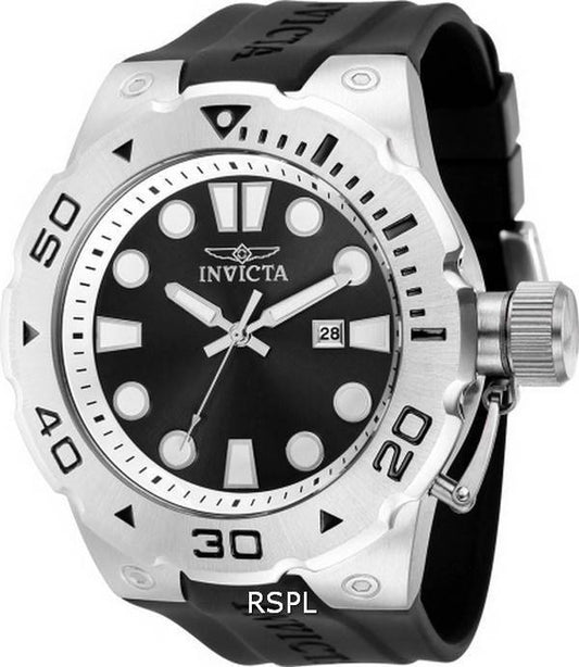 Invicta Pro Diver Silicone Black Dial Quartz 36996 100M Men's Watch