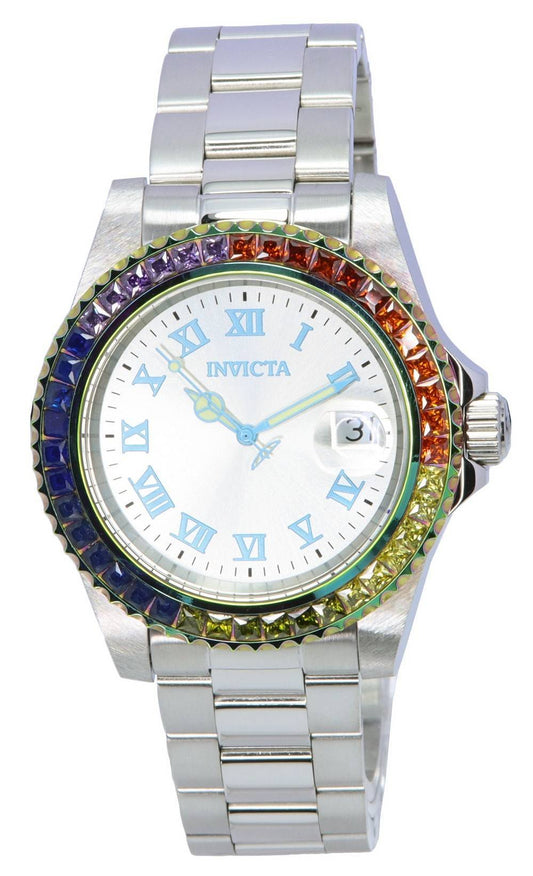 Invicta Angel Zager Exclusive Silver Dial Quartz Diver's 40228 200M Women's Watch