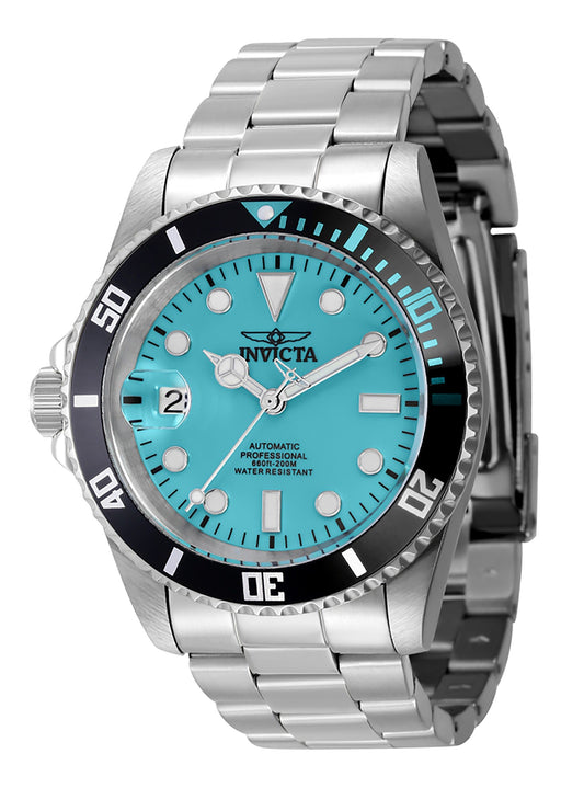 Invicta Pro Diver Lefty Stainless Steel Turquoise Dial Automatic Diver's 44045 200M Men's Watch