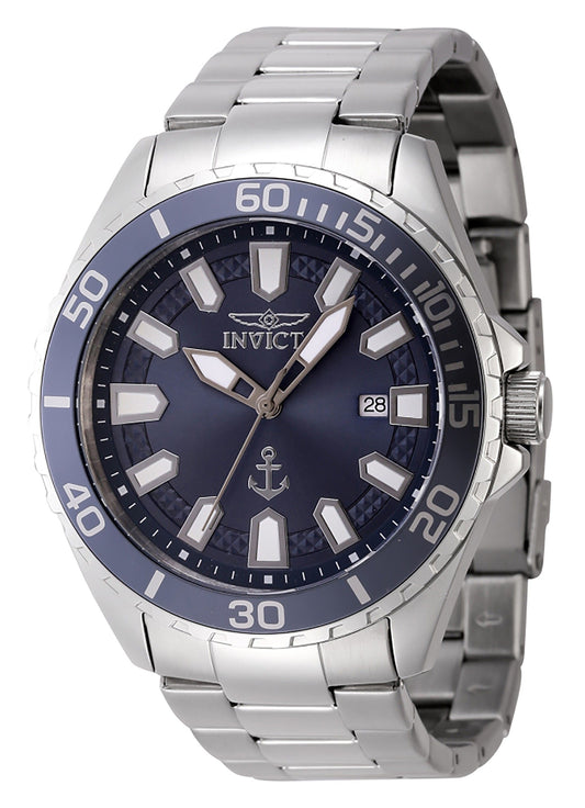 Invicta Ocean Voyage Stainless Steel Blue Dial Quartz 46278 Men's Watch