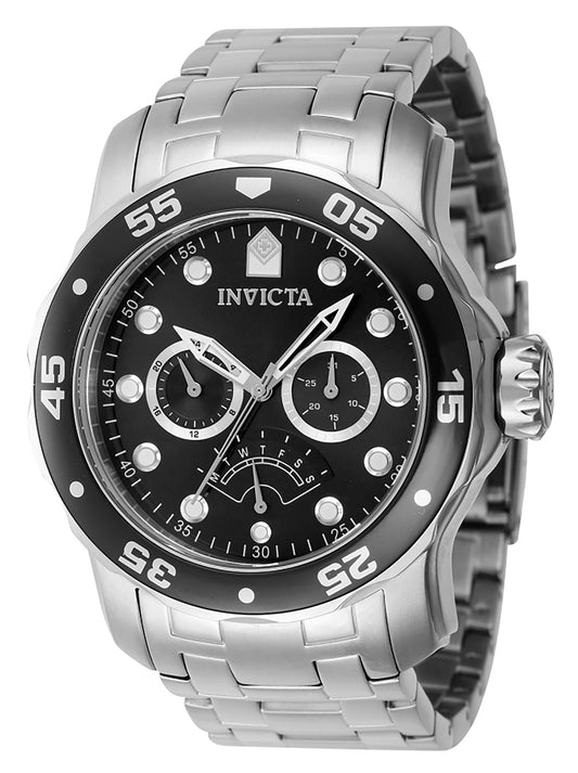 Invicta Pro Diver Retrograde GMT Black Dial Quartz Diver's 46992 200M Men's Watch