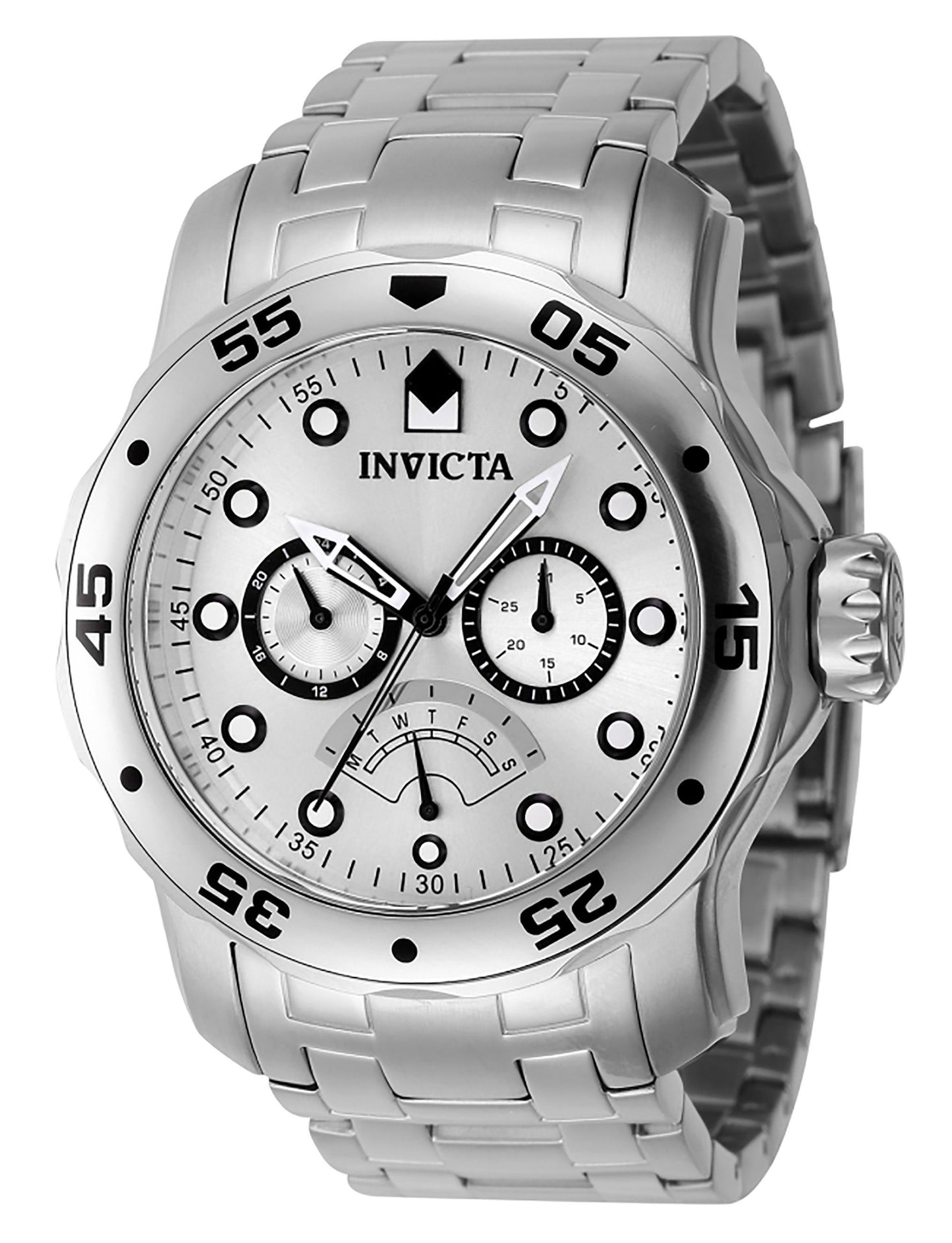 Invicta Pro Diver Retrograde GMT Silver Dial Quartz Diver's 46994 200M Men's Watch