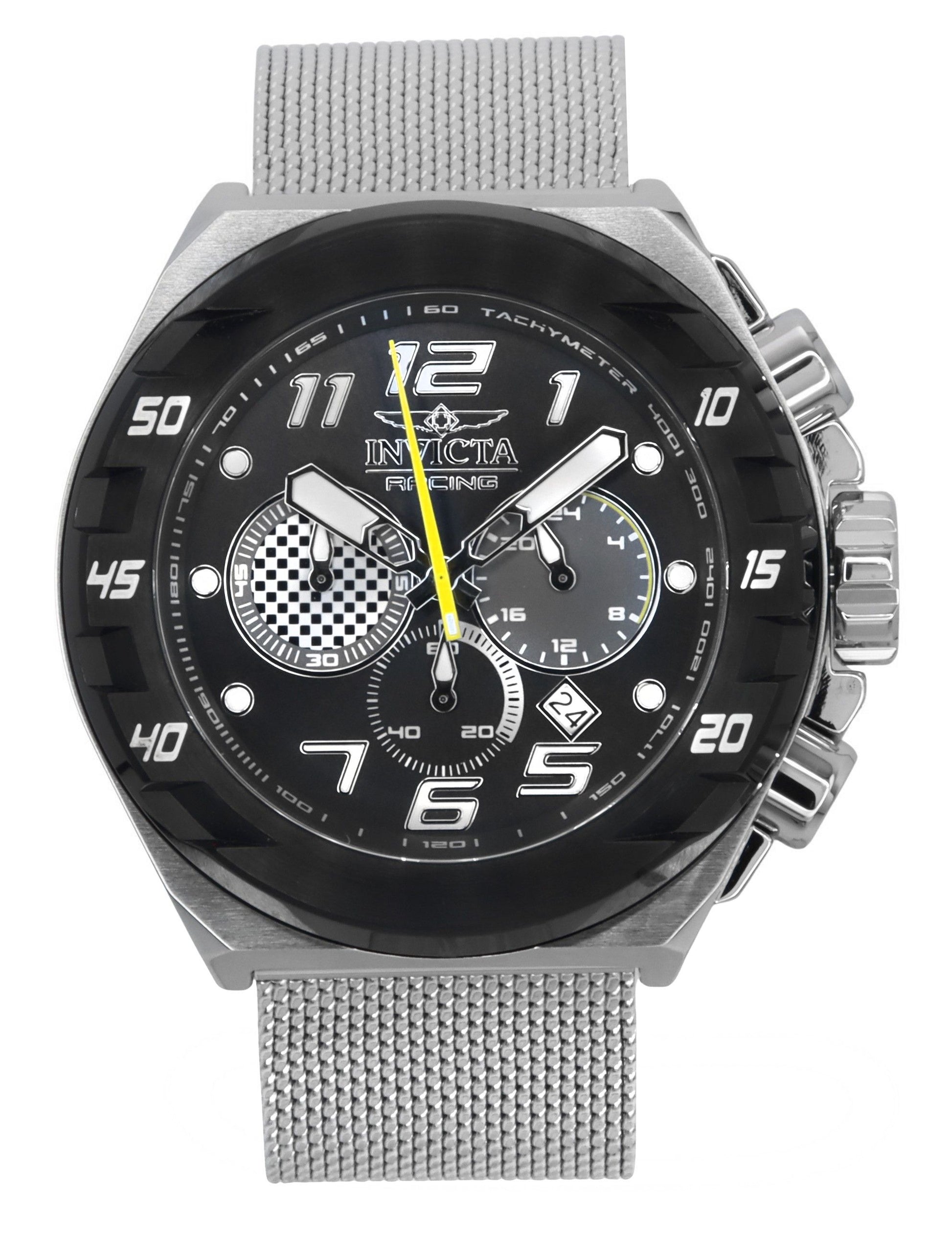 Invicta Racing Chronograph GMT Stainless Steel Grey Dial Quartz 47203 Men's Watch