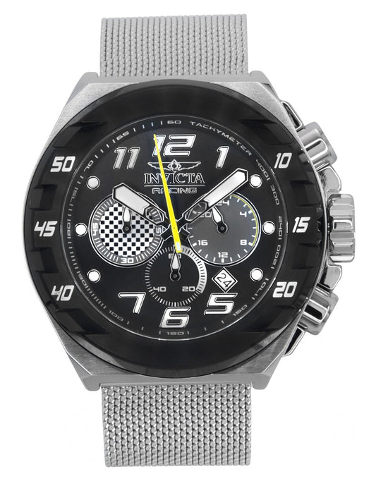Invicta Racing Chronograph GMT Stainless Steel Grey Dial Quartz 47203 Men's Watch