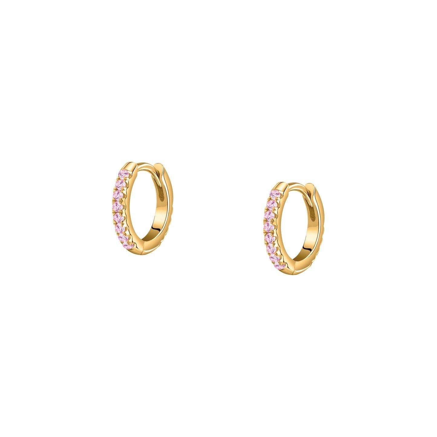 La Petite Story Silver Earrings With Pink Zircons LPS01AWV36 For Women