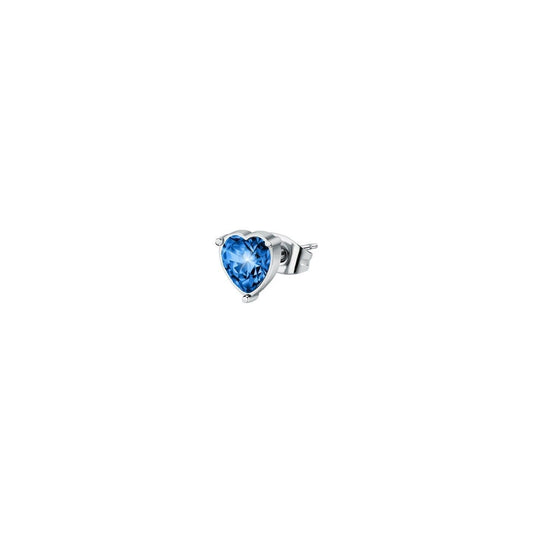 La Petite Story Single Steel Earrings With Blue Heart Crystal LPS02AQM52 For Women