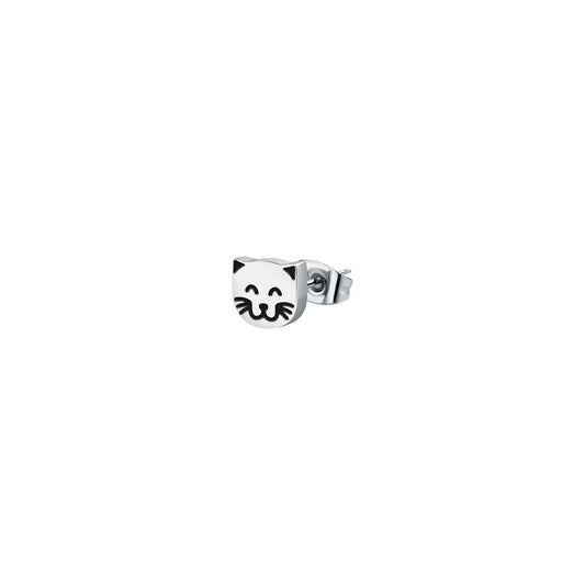 La Petite Story Single Enamel Cat Steel Earrings LPS02AQM65 For Women
