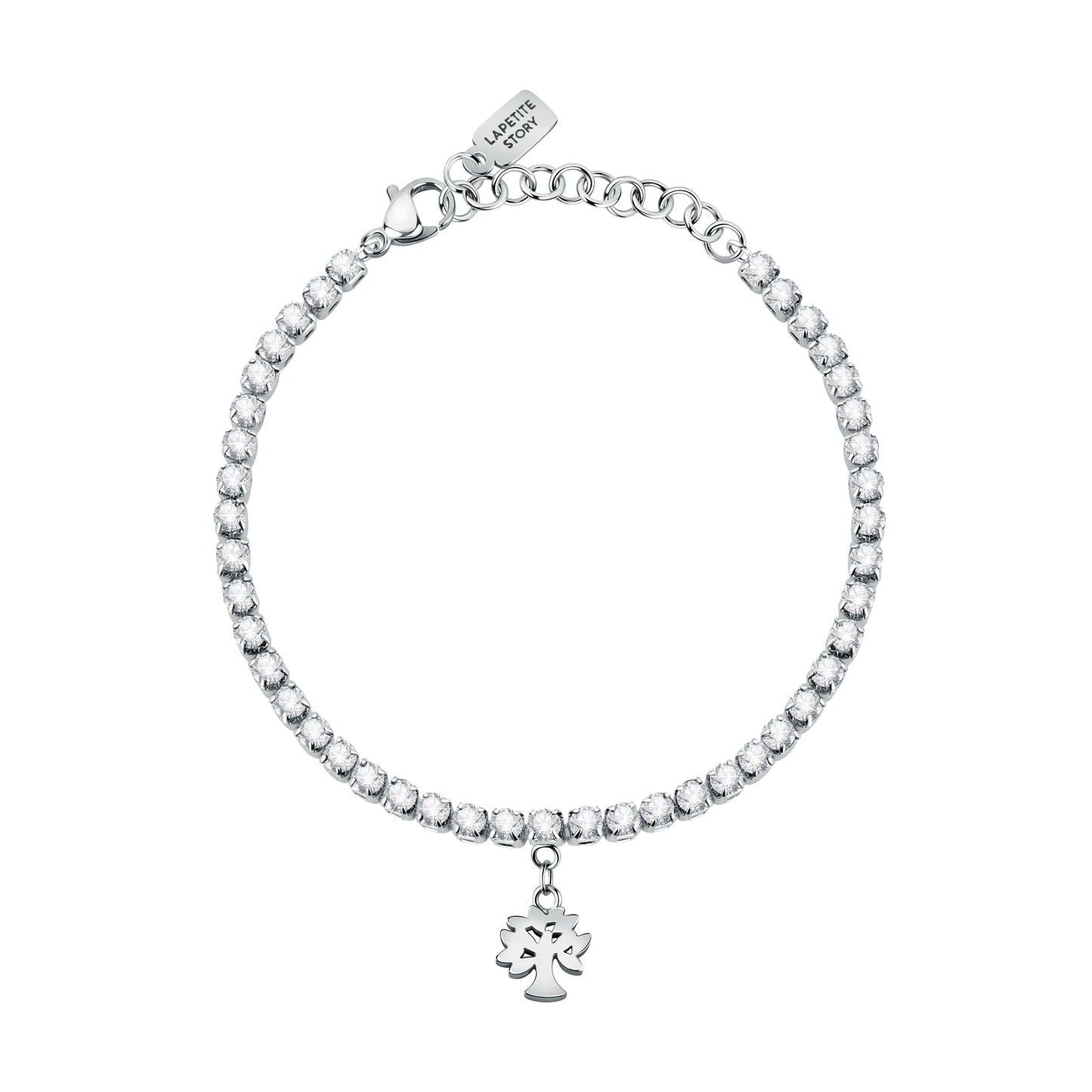 La Petite Steel Bracelet With Clear Crystal LPS05ASF30 For Women