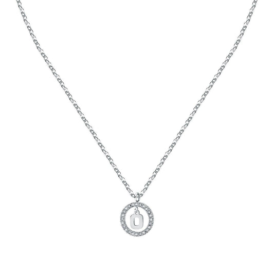 La Petite Story Letter O Steel Necklace With Clear Crystal LPS10ASF20 For Women