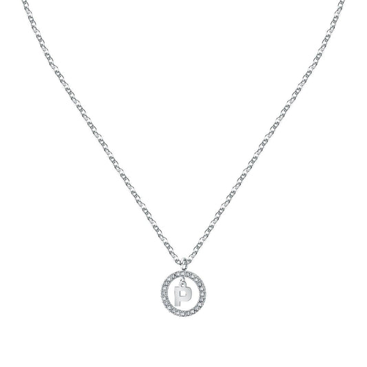 La Petite Story Letter P Steel Necklace With Clear Crystal LPS10ASF21 For Women
