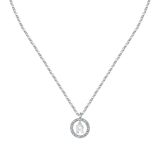 La Petite Story Letter R Steel Necklace With Clear Crystal LPS10ASF22 For Women