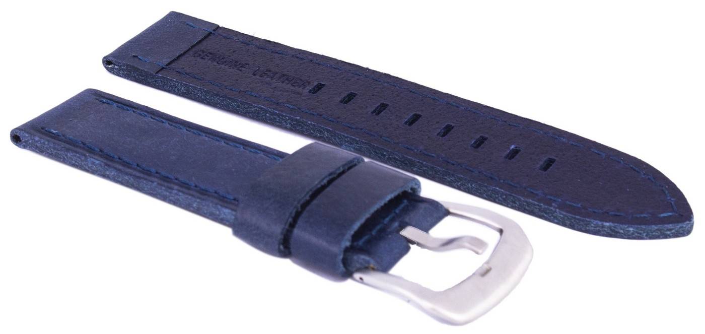 Blue Ratio Brand Leather Watch Strap 22mm