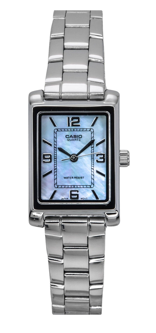 Casio Standard Analog Stainless Steel Mother Of Pearl Dial Quartz LTP-1234DS-2A Women's Watch
