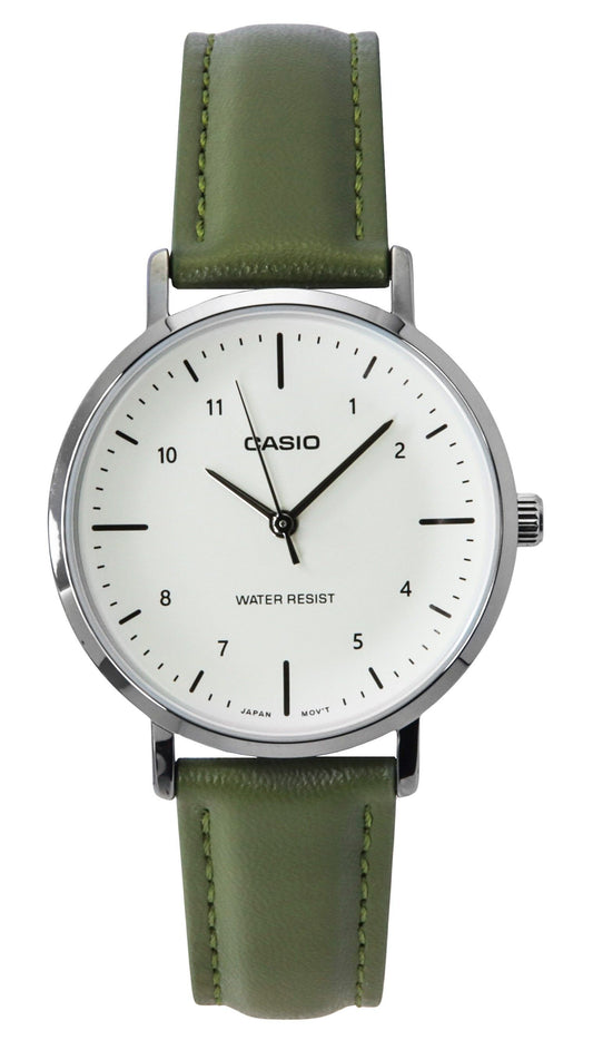Casio Standard Analog Leather Strap Beige Dial Quartz LTP-VT03L-3B Women's Watch