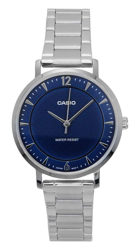 Casio Standard Analog Stainless Steel Blue Dial Quartz LTP-VT04D-2A Women's Watch