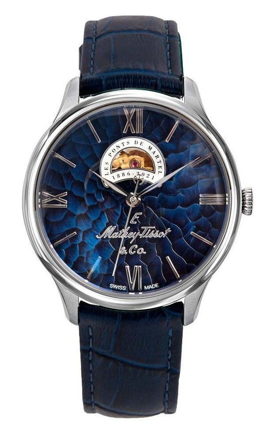 Mathey-Tissot Edmond Limited Edition Open Heart Blue Dial Automatic MC1886ABU Men's Watch