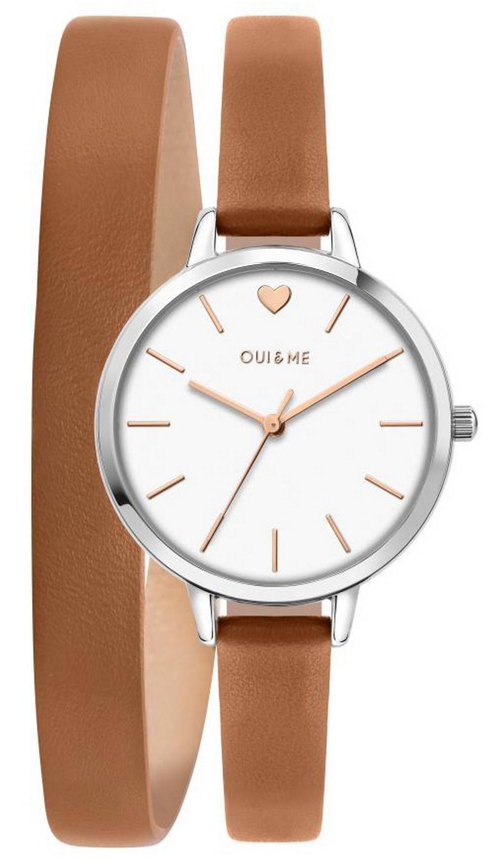 Oui & Me Petite Amourette White Dial Leather Strap Quartz ME010005 Women's Watch