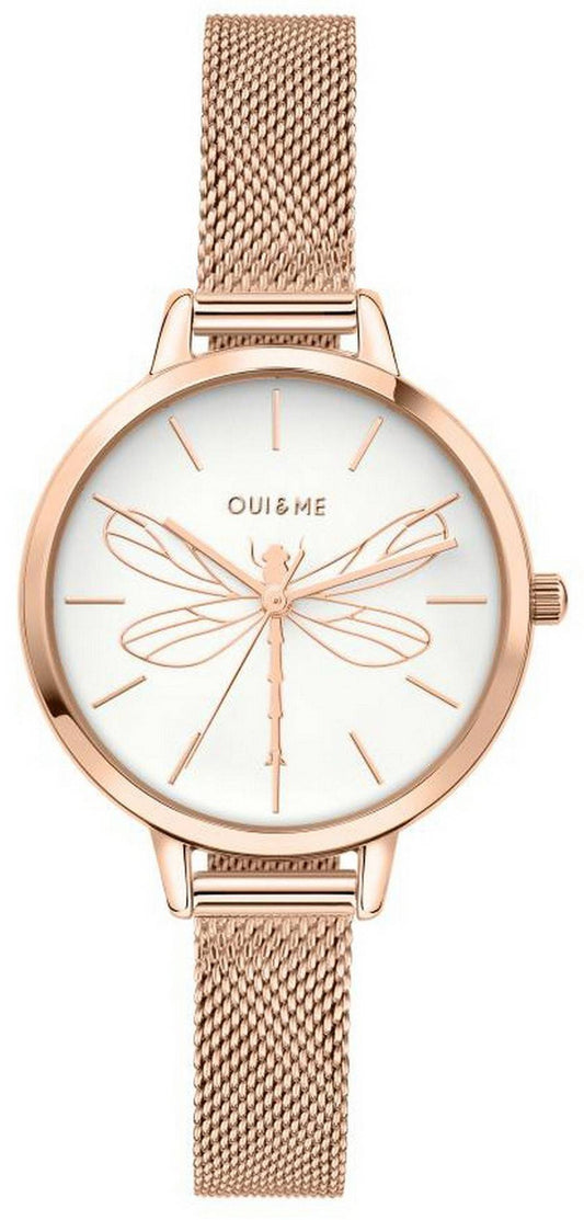 Oui & Me Petite Amourette White Dial Rose Gold Tone Stainless Steel Quartz ME010046 Women's Watch