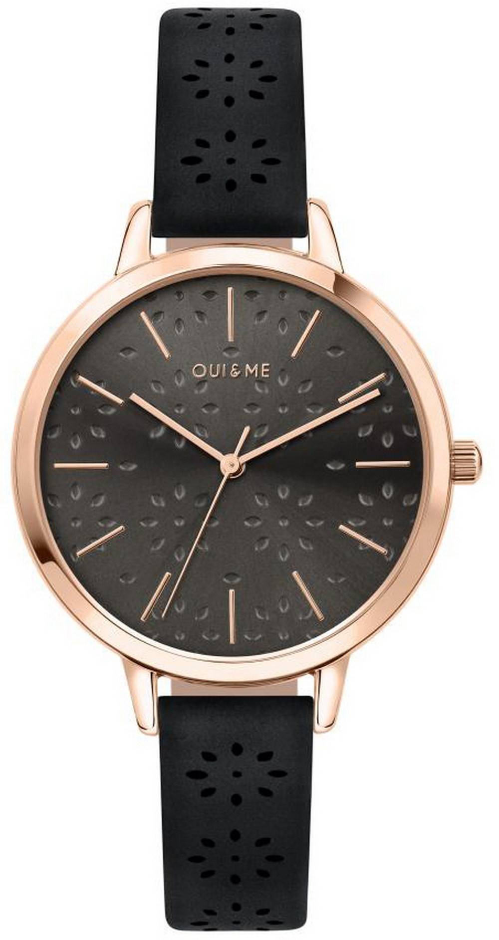 Oui & Me Amourette Dark Grey Dial Leather Strap Quartz ME010146 Women's Watch