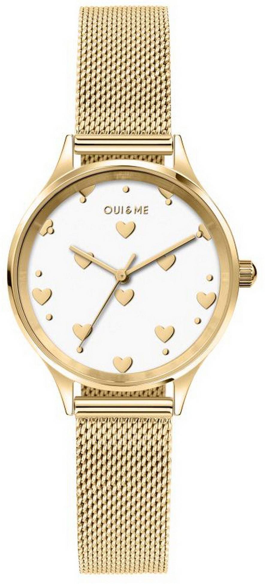 Oui & Me Minette Yellow Gold Dial Gold Tone Stainless Steel Quartz ME010171 Women's Watch