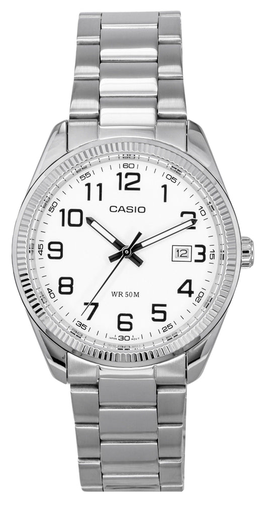 Casio Standard Analog Stainless Steel White Dial Quartz MTP-1302D-7B Men's Watches