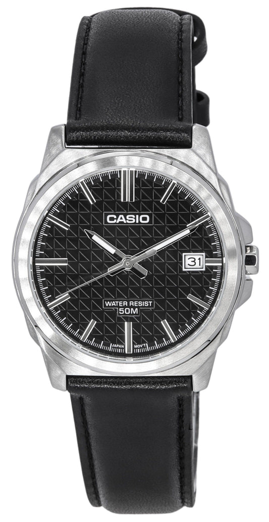 Casio Standard Analog Leather Strap Black Dial Quartz MTP-E720L-1A Men's Watch