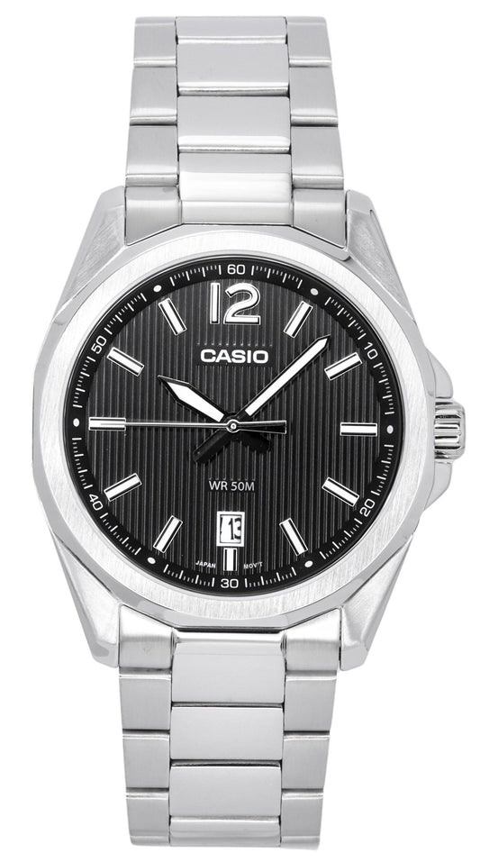 Casio Standard Analog Stainless Steel Black Dial Quartz MTP-E725D-1A Men's Watch